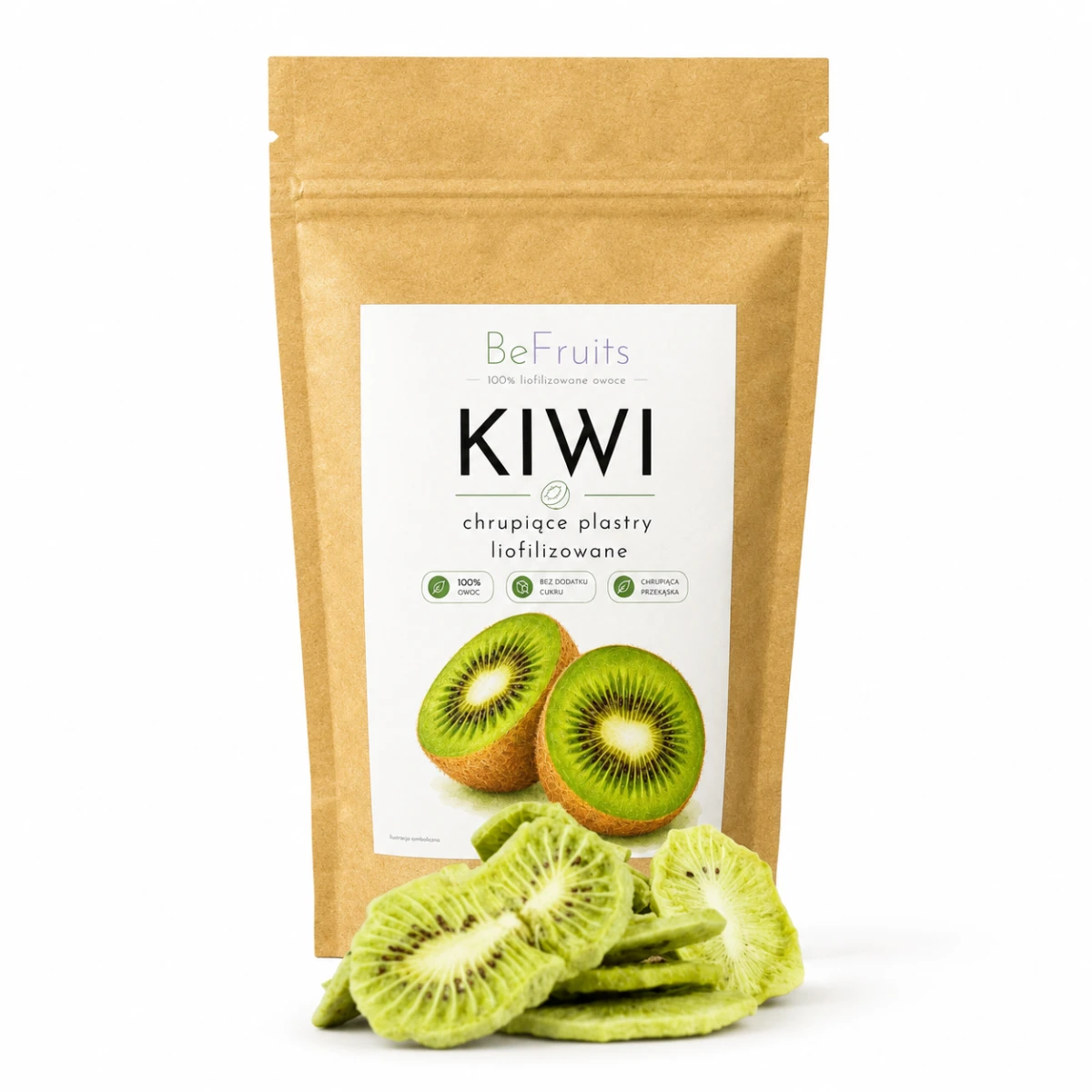 Kiwi liofilizowane plastry